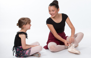 Young Happy Feet students in a preschool ballet class