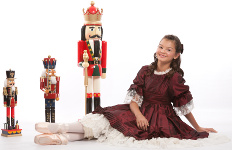 Clara with the Nutcracker on stage